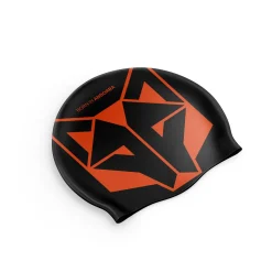 OTSO Black & Fluo Orange Swimming Cap
