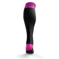 OTSO Compression Recovery Socks Black & Fluo Pink