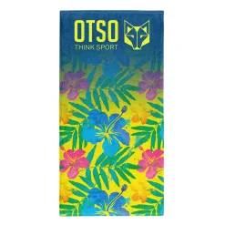 OTSO Floral Blue Microfiber Towel