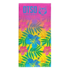 OTSO Floral Pink Microfiber Towel