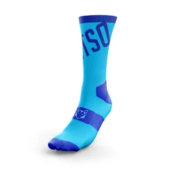 OTSO Fluo Blue High Cut Cycling Socks