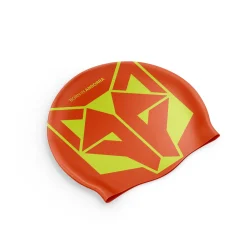 OTSO Fluo Orange & Fluo Yellow Swimming Cap