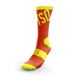 OTSO Fluo Orange High Cut Cycling Socks