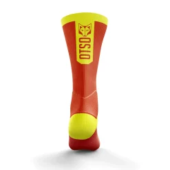 OTSO Fluo Orange High Cut Cycling Socks
