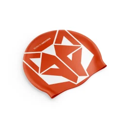 OTSO Fluo Orange & White Swimming Cap