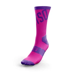 OTSO Fluo Pink High Cut Cycling Socks