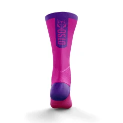OTSO Fluo Pink High Cut Cycling Socks