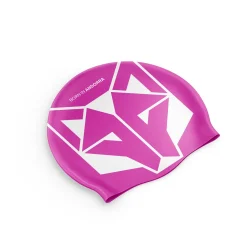 OTSO Fluo Pink & White Swimming Cap