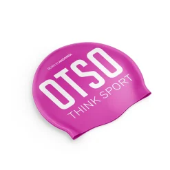 OTSO Fluo Pink & White Swimming Cap