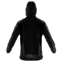 OTSO Full Black Unisex Waterproof Windbreaker