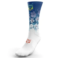 OTSO Funny Socks High Cut - Swim Bike Run Flower