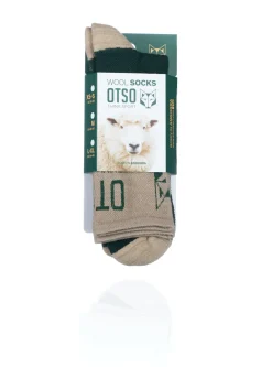 OTSO High Cut Merino Wool Socks - Green Leaf