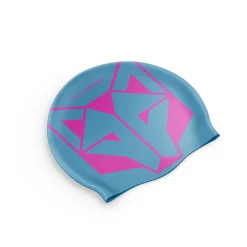 OTSO Light Blue & Fluo Pink Swimming Cap