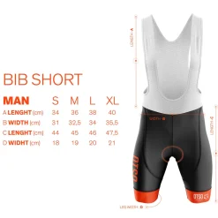 OTSO MEN'S CYCLING BIB SHORT STRIPES SILVER GRAY