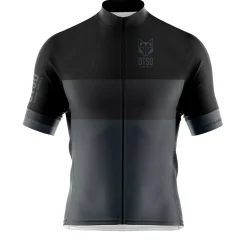 OTSO Men's short sleeve cycling jersey - Black