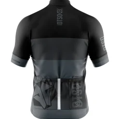 OTSO Men's short sleeve cycling jersey - Black
