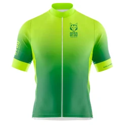 OTSO Men's Short Sleeve Cycling Jersey Fluo Green (Outlet)
