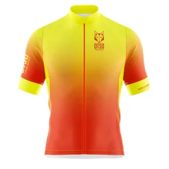 OTSO Men's short sleeve cycling jersey - Fluo Orange (Outlet)