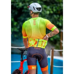 OTSO Men's short sleeve cycling jersey - Fluo Orange (Outlet)