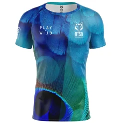 OTSO Men's Short Sleeve Padel T-Shirt Blue Birds