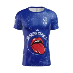 OTSO Men's short sleeve t-shirt - Running Stones Blue