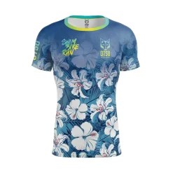 OTSO Men's short sleeve t-shirt - Swim Bike Run Flower