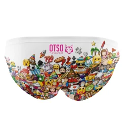 OTSO Men's swim briefs - Emoji Big Wave