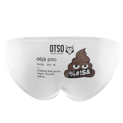 OTSO Men's swim briefs - Emoji Deja Poo