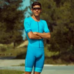OTSO Men's triathlon suit - Light Blue & Electric Blue (Outlet)