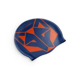 OTSO Navy Blue & Fluo Orange Swimming Cap