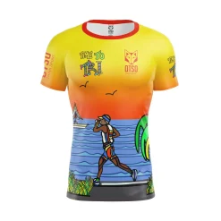 OTSO Camiseta Técnica Running Hombre Manga Corta - Auroras Boreales