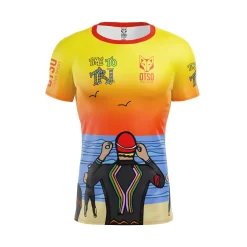 OTSO Camiseta Técnica Running Hombre Manga Corta - Auroras Boreales