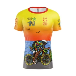 OTSO Camiseta Técnica Running Hombre Manga Corta - Auroras Boreales