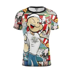 OTSO Camiseta Técnica Running Hombre Manga Corta - Blue Camo