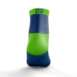 OTSO Low Running Socks - Fluo Green and Blue