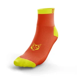 OTSO Low Running Socks - Orange and Fluo Yellow