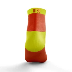 OTSO Low Running Socks - Orange and Fluo Yellow