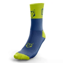 OTSO Medium High Running Socks - Blue and Yellow