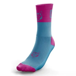 OTSO Medium High Running Socks - Blue and Pink