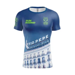 OTSO Men's Short Sleeve Technical Running Shirt - Run Madrid Tio Pepe