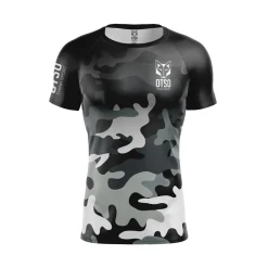 OTSO Men's Short Sleeve Technical Running Shirt - Gray Camo