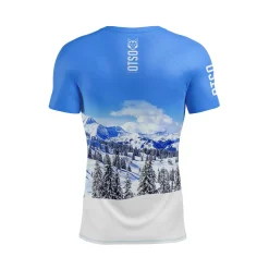OTSO Men's Short Sleeve Technical Running Shirt - Snow Forest