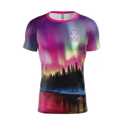 OTSO Men's Short Sleeve Technical Running T-shirt - Northern Lights
