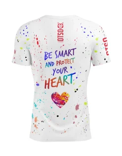 OTSO Men's Short Sleeve Technical Running T-shirt - Be Smart and Protect your Heart