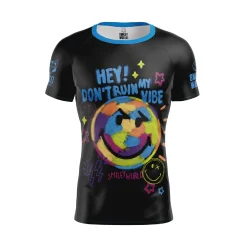 OTSO Men's Short Sleeve Technical Running T-shirt - Smiley Festival