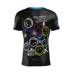 OTSO Men's Short Sleeve Technical Running T-shirt - Smiley Festival