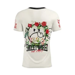OTSO Men's Short Sleeve Technical Running T-shirt - Smiley vintage