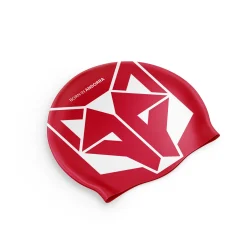 OTSO Red & White Swimming Cap