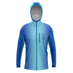 OTSO Unisex Sport Hoodie Electric Blue & Light Blue