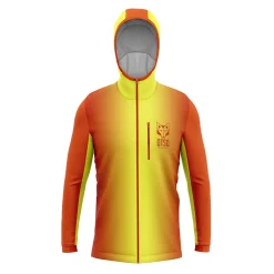 OTSO Unisex Sport Hoodie Fluo Orange Fluo Yellow